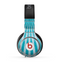 The Scratched Striped Blue Rays Skin for the Beats by Dre Pro Headphones