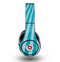 The Scratched Striped Blue Rays Skin for the Original Beats by Dre Studio Headphones