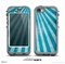 The Scratched Striped Blue Rays Skin for the iPhone 5c nüüd LifeProof Case