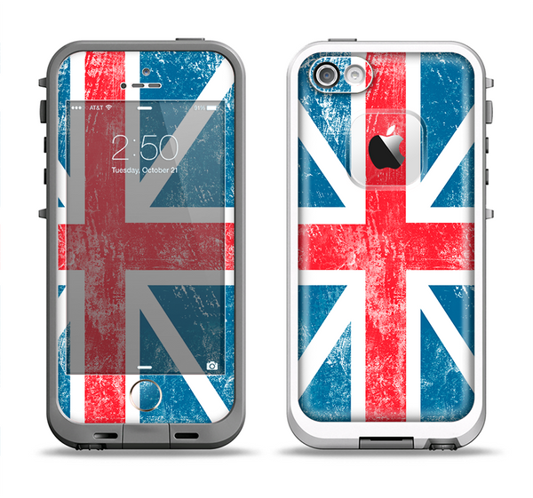 The Scratched Surface London England Flag Apple iPhone 5-5s LifeProof Fre Case Skin Set