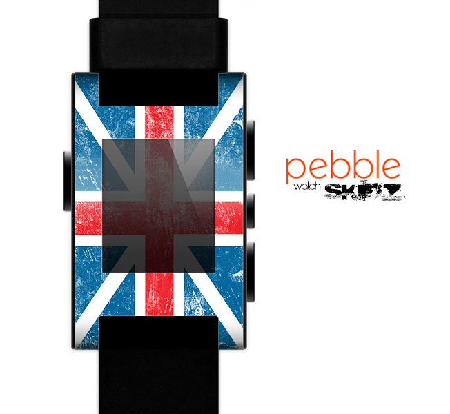 The Scratched Surface London England Flag Skin for the Pebble SmartWatch