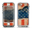 The Scratched Surface Peeled American Flag Apple iPhone 5-5s LifeProof Nuud Case Skin Set