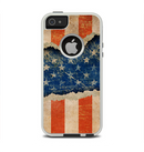 The Scratched Surface Peeled American Flag Apple iPhone 5-5s Otterbox Commuter Case Skin Set