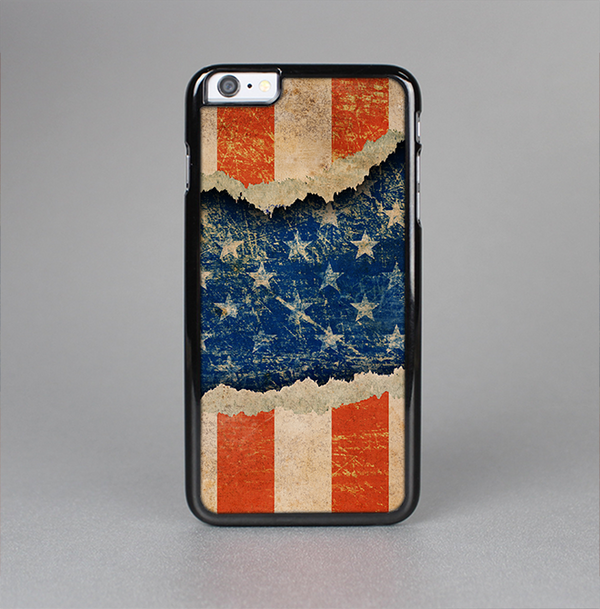 The Scratched Surface Peeled American Flag Skin-Sert Case for the Apple iPhone 6 Plus