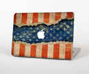 The Scratched Surface Peeled American Flag Skin Set for the Apple MacBook Air 13"