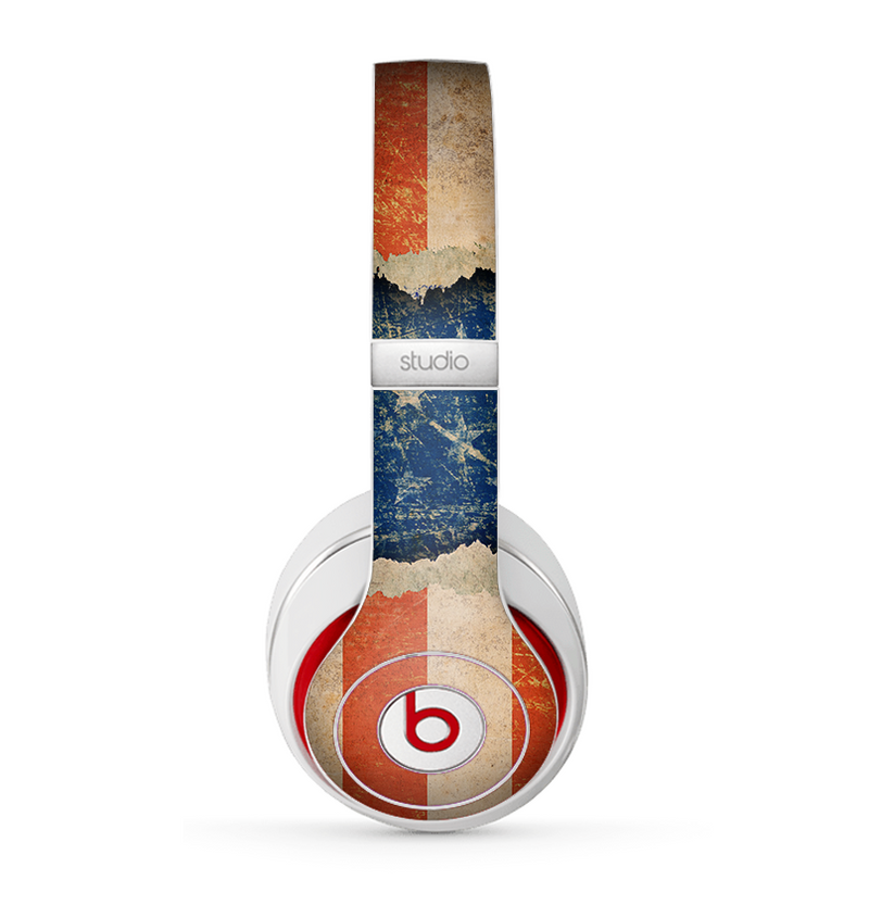 The Scratched Surface Peeled American Flag Skin for the Beats by Dre Studio (2013+ Version) Headphones