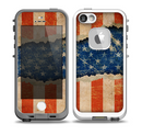 The Scratched Surface Peeled American Flag Skin for the iPhone 5-5s fre LifeProof Case