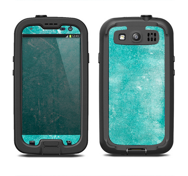 The Scratched Turquoise Surface Samsung Galaxy S3 LifeProof Fre Case Skin Set