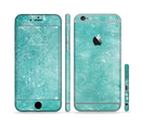 The Scratched Turquoise Surface Sectioned Skin Series for the Apple iPhone 6s Plus