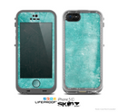 The Scratched Turquoise Surface Skin for the Apple iPhone 5c LifeProof Case