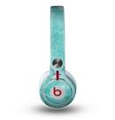 The Scratched Turquoise Surface Skin for the Beats by Dre Mixr Headphones