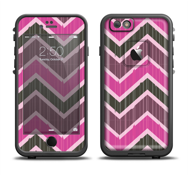 The Scratched Vintage Chevron Surface Apple iPhone 6 LifeProof Fre Case Skin Set