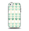 The Scratched Vintage Green Hearts Apple iPhone 5c Otterbox Symmetry Case Skin Set