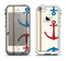 The Scratched Vintage Red Anchor Apple iPhone 5-5s LifeProof Fre Case Skin Set
