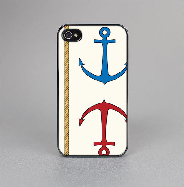 The Scratched Vintage Red Anchor Skin-Sert for the Apple iPhone 4-4s Skin-Sert Case