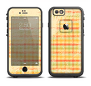 The Scratched Yellow Faded Plaid Apple iPhone 6/6s LifeProof Fre Case Skin Set