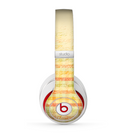 The Scratched Yellow Faded Plaid Skin for the Beats by Dre Studio (2013+ Version) Headphones