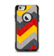 The Scratched Yellow & Red Accented Chevron Pattern V3 Apple iPhone 6 Otterbox Commuter Case Skin Set
