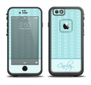The Seamless Blue Subtle Floral Strips Name Script Apple iPhone 6/6s LifeProof Fre Case Skin Set