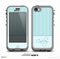 The Seamless Blue Subtle Floral Strips Name Script Skin for the iPhone 5c nüüd LifeProof Case