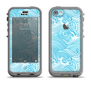 The Seamless Blue Waves Apple iPhone 5c LifeProof Nuud Case Skin Set