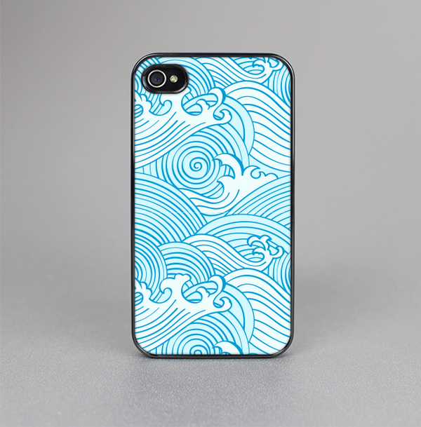 The Seamless Blue Waves Skin-Sert for the Apple iPhone 4-4s Skin-Sert Case