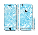 The Seamless Blue Waves Sectioned Skin Series for the Apple iPhone 6s Plus