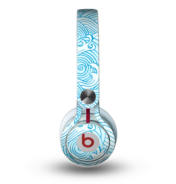 The Seamless Blue Waves Skin for the Beats by Dre Mixr Headphones
