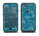 The Seamless Blue and White Paisley Swirl Apple iPhone 6/6s LifeProof Fre Case Skin Set