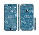 The Seamless Blue and White Paisley Swirl Sectioned Skin Series for the Apple iPhone 6s Plus