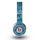 The Seamless Blue and White Paisley Swirl Skin for the Original Beats by Dre Wireless Headphones