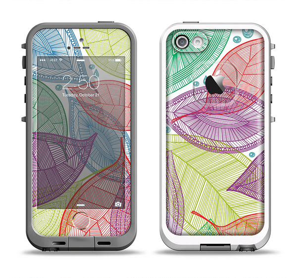 The Seamless Color Leaves Apple iPhone 5-5s LifeProof Fre Case Skin Set