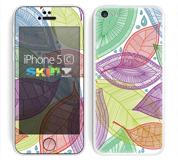 The Seamless Color Leaves Skin for the Apple iPhone 5c