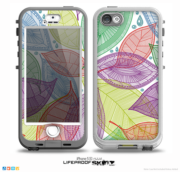 The Seamless Color Leaves Skin for the iPhone 5-5s NUUD LifeProof Case for the LifeProof Skin