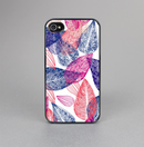 The Seamless Pink & Blue Color Leaves Skin-Sert for the Apple iPhone 4-4s Skin-Sert Case