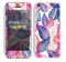 The Seamless Pink & Blue Color Leaves Skin for the Apple iPhone 5c