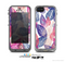 The Seamless Pink & Blue Color Leaves Skin for the Apple iPhone 5c LifeProof Case