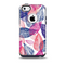 The Seamless Pink & Blue Color Leaves Skin for the iPhone 5c OtterBox Commuter Case