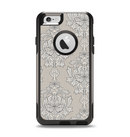 The Seamless Tan Floral Pattern Apple iPhone 6 Otterbox Commuter Case Skin Set