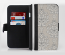 The Seamless Tan Floral Pattern Ink-Fuzed Leather Folding Wallet Credit-Card Case for the Apple iPhone 6/6s, 6/6s Plus, 5/5s and 5c