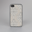 The Seamless Tan Floral Pattern Skin-Sert for the Apple iPhone 4-4s Skin-Sert Case