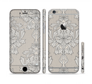 The Seamless Tan Floral Pattern Sectioned Skin Series for the Apple iPhone 6s Plus
