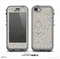 The Seamless Tan Floral Pattern Skin for the iPhone 5c nüüd LifeProof Case