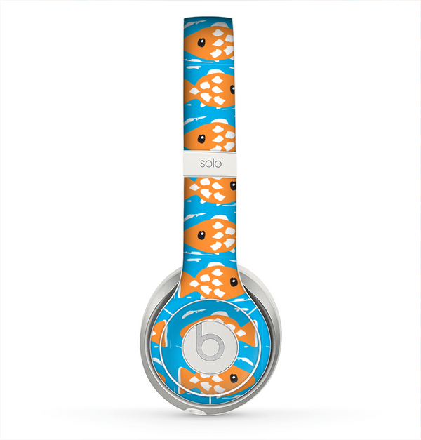 The Seamless Vector Gold Fish Skin for the Beats by Dre Solo 2 Headphones