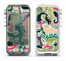 The Shades of Green Swirl Pattern V32 Apple iPhone 5-5s LifeProof Fre Case Skin Set