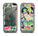 The Shades of Green Swirl Pattern V32 Apple iPhone 5c LifeProof Nuud Case Skin Set