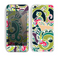 The Shades of Green Swirl Pattern V32 Skin for the Apple iPhone 5c
