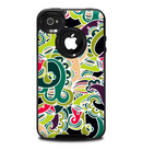 The Shades of Green Swirl Pattern V32 Skin for the iPhone 4-4s OtterBox Commuter Case