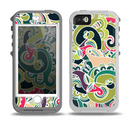 The Shades of Green Swirl Pattern V32 Skin for the iPhone 5-5s OtterBox Preserver WaterProof Case