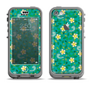 The Shades of Green Vector Flower-Bed Apple iPhone 5c LifeProof Nuud Case Skin Set